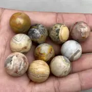 10pcs Natural Crazy agate Ball Quartz Crystal Sphere 15mm+ Polishing Healing