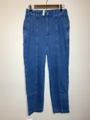 Madewell Jeans Womens 27 Blue Perfect Vintage Straight 90s Seamed Split Hem NEW