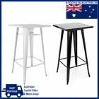 Tolix Replica Cafe Bar Wood Table Modern Dining Restaurant Metal Steel Legs NEW