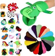 BESPORTBLE 1Set DIY Hand Puppet Making Kit Felt Craft Accessories for Easy to Use Puppet Supplies for All Skill Levels Unleash Creativity with Diverse Patterns