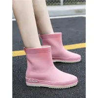 在飛比找ETMall東森購物網優惠-夏時尚新款外穿防水防滑短筒雨鞋