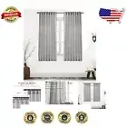 Country Rustic Grey Curtain Panels - 50-Inch Wide Light-Filtering Set of 2