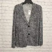 Easywear By Chicos Womens Jacket 3 US XL Lightweight Blurred Lines Faith NWT