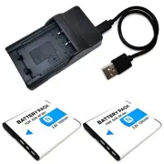Battery Pack / USB Charger For NP-BN1 Sony DSC-W670 DSC-W690 DSC-W710 DSC-W730