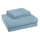 HotelStyle 800 Thread Count Cotton Rich Sateen Bed Sheet Set Full Blue 6 Piece