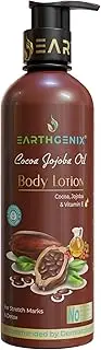 Earthgenix Cocoa Jojoba Oil Body Lotion With Vitamin E 400+100ml (25% Free), For Stretch Marks & Detox