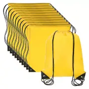 Drawstring Backpack Bags, 20 Pack Sports Cinch Sack Draw String Bag, Yellow