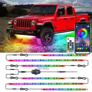 6PCS For Jeep Wrangler JK RGB Dreamcolor Chasing Underglow Bluetooth Strip Light (for: Jeep)