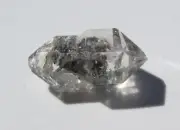 35mm Black Carbon Phantoms Natural Quartz Crystal Double Terminated Point