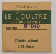 NOS Jaeger LeCoultre - Minute Wheel - 9" Cal. 840 - Part 20