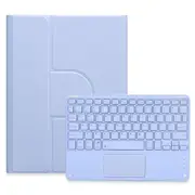 360° Rotatable Bluetooth Keyboard Leather Case With Touchpad Square Button Light Purple For Ipad Air 2022 / Ipad Pro 11 2021 Keyboards
