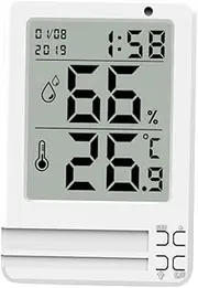 CIMAXIC Thermometer Indoor Thermometer Temperature Sensor Digital Hygrometer for Home Office Bedroom No Battery Required