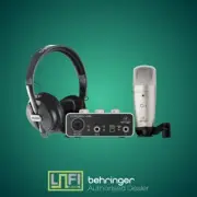 Behringer U-Phoria Studio Recording/Podcasting Bundle Interface, Mic, Headphones