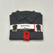 Buffalo David Bitton Men's Short Sleeve Relaxed Fit Shirt, Black, Size M