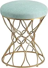 Stylish and Modern Vanity Stool Chair Modern Dressing Stool for Makeup Vanity - Ottomans Round Seat for Makeup Room Bedroom Bathroom Living Room Accent Furniture B(C)
