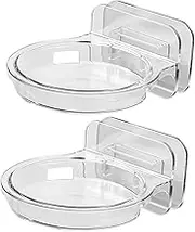 ANDRESLAD 2Pcs Wall Mount Floating Shelf for Monitor Bracket No Punching Design Small Wall Shelf for Home Use Versatile and Secure Storage