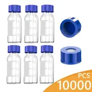 10000*2mL Autosampler Vials&Pre-Slit PTFE/Silicone Caps 9-42 Screw Top F HPLC/GC