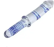 NewMaxer 8.9” Large Pink Crystal Dildo Glass Massager Crystal G-spot Stimulator Double Ended Dildo Big Crystal Anal Plug