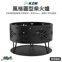 在飛比找樂天市場購物網優惠-KAZMI KZM 風格圓型柴火爐 柴爐 火爐 焚火台 燒烤