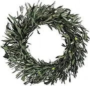 Galt International 21" Green Preserved Olive Branch Wreath Home Decor Front Door Wall Window Spring Summer Fresh Mother's Day Decoration