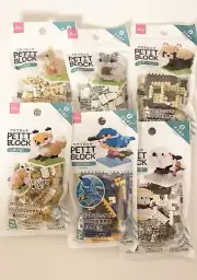 DAISO Japan 6 Petit Block Small Animal Series Assembly Educational Toys Gift