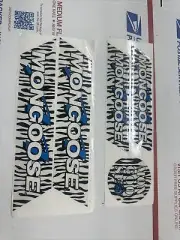 NOS OLD SCHOOL MONGOOSE Series BMX Bike Bicycle Sticker Decal Azul