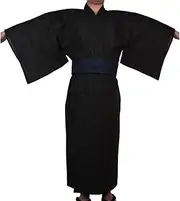 [FANCYPUMPKIN] Japanese Yukata Kimono Dressing Gown for Men, Multicoloured-08, Large