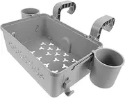 POPETPOP 1Set Detachable Hanging Storage Basket Durable Plastic Organizer for Swimming Towels and Outdoor Supplies Convenient Pool Storage Holder Stylish Design with Cup Holder