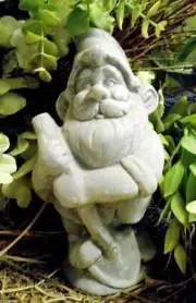 Latex Gnome Shovel Elf Mold Plaster and Concrete Rubber Mould 9"H x 4"W