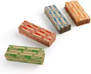 300 Assorted Bundle Flat Striped Coin Wrappers (300 Assorted)