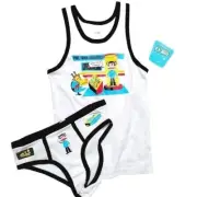 Vintage Paul Frank Julius Star Trek Tank & Underwear Set, White & Black, XS