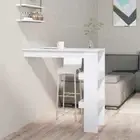 NNEVL Wall Bar Table High Gloss White 102x45x103.5 cm Engineered Wood