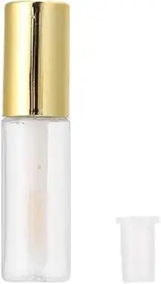 Yomiyuyr Mini Refillable Lip Gloss Tubes, Lipstick Bottle Container, Lip Gloss Dispenser, Gold, 1.2ml, with 45pcs for Personal Care