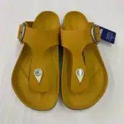 Birkenstock New w/ Box Gizeh Big Buckle Apricot Nubuck Leather Reg Select Size