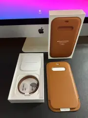 Apple Leather Sleeve Case with MagSafe for iPhone 12 Pro Max Saddle Brown NewBox