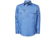 Workcraft Mens 1/2 Button Cotton Shirt WS3029 - Regatta