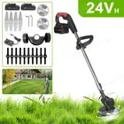 Cordless Grass Trimmer Lawn Electric Whipper Snipper Mower Cutter + 2X Battery