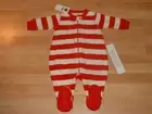 BRAND NEW! BABY GAP CANDY CANE STRIPED FLEECE SLEEPER ~ Size Infant 0-3 Months