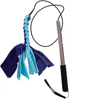 Milisten Dog Teaser Stick Interactive Puppy Flirt Pole for Training Play Extendable Collapsible Cats to Bonding and Fun Activities