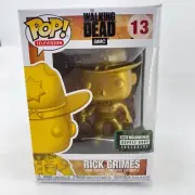 Funko Pop The Walking Dead Rick Grimes GOLD #13 Supply Drop Excellent
