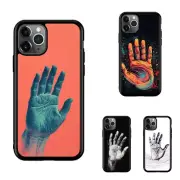 Rugged Case For iPhone 11 12 13 Pro Max Mini Color Handprint pattern