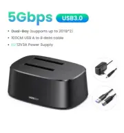 UGREEN HDD Docking Station SATA to USB 3.0 Adapter for 2.5 3.5 SSD Disk