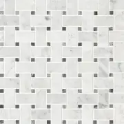 MSI SMOT-BWH Carrara White 12" x 12" Rectangle Basketweave Wall - White
