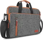 KIZUNA Laptop Bag Case 14 Inch Shoulder Messenger Sleeve Briefcase For 15" Macbook air M2 2023/Lenovo Flex 14/14" HP EliteBook 840 G5/HP Pro 14 G3/Dell Latitude 7490 5490/15" Surface Laptop 3,Brown