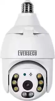 EVERSECU 2K 4MP Light Bulb Security Camera, Outdoor Waterproof, 360° View, 2.4G
