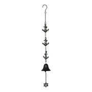 Hanging 83cm Anchor Bell Wind Chime Garden/Porch Ornament Outdoor Decor Black