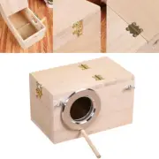 Parrot Breeding Box Parakeet Nesting Bird Watching Holder Window House