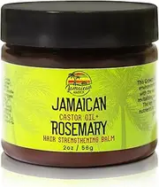 JAMAICAN Ambre Hair Balm - 2 fl oz | Natural Strengthening & Nourishing Blend with Castor Oil & Rosemary for Thick, Long Hair