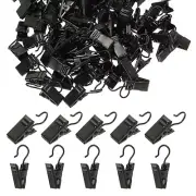 300 Pcs Black String Light Hanging Clips Curtain Hooks Party Decoration Hanger