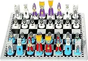 Cartoon Wooden Doll Chess Set - Unique Chess Board Foldable | Travel Portable Chess Game Sets | Portable Chess Game Sets | Folding Hand Wooden Board |Early Educational Board Games for Kids and Adults